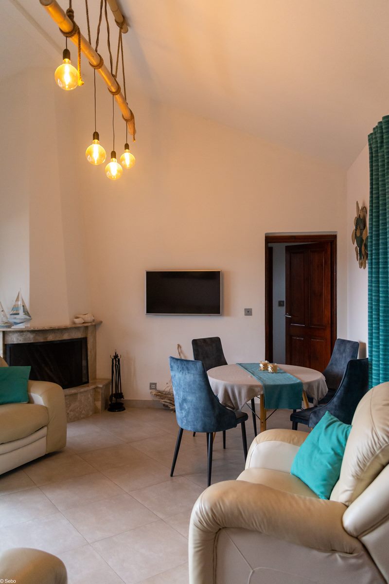 livingroom with beautiful view on Corfu